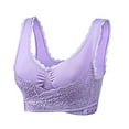 thumbnail image 3 of IROINNID Savings Sports Bras for Women Seamless Bra Sexy Sports Bra Without Steel Rings Sexy Yoga Vest Underwear Underwear,Purple, 3 of 3