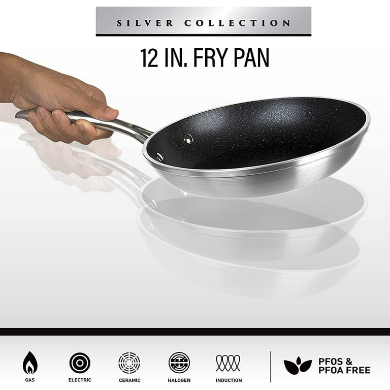Granitestone Fry Pan, Non Stick Aluminum, 12 Inch 1 Ea