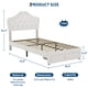 thumbnail image 2 of Yeshouse estructura de cama individual de princesa con cajones de almacenamiento y luces LED, tapizada en terciopelo con botones de cristal, silenciosa y sin necesidad de somier, ideal para niños, 2 of 7