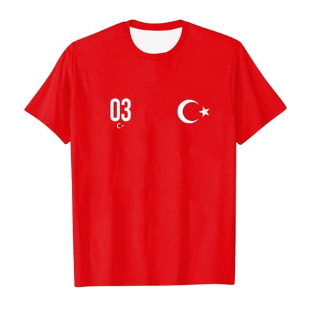 

FANDANIV Girls Shirts Kids Tops Toddler Soprt Boys Turkey Sport Prints Short Sleeve T Shirt Clothes Tees For Little Girl