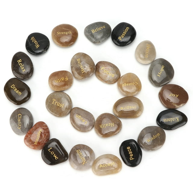 Rocas de río, guijarros, piedras de grabado con letras pulidas naturales, piedras para plantas, calidad en la que puede confiar