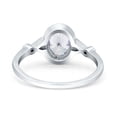 thumbnail image 2 of 2.0 Ct Oval Cut Simulated Diamond Ring, Five Stone Diamond Engagement Wedding Ring, Bezel Set Diamond Ring, Solitaire Ring, 925 Sterling Silver, Proposal Ring For Girlfriend, 2 of 5