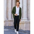thumbnail image 5 of COOFANDY Men's Cardigan Sweater Cable Knit V Neck Button up Sweaters Ribbed Cardigan Sweater with Pockets, 5 of 6
