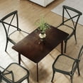 thumbnail image 2 of Mid-Century Modern Dark Mahogany Dining Table - Rubberwood & MDF, 47.2" L x 29.5" W, Seats 4, Durable & Stylish for Dining Room, Kitchen, 2 of 7