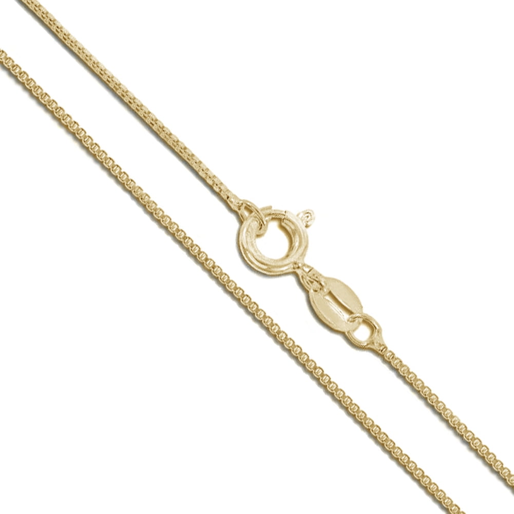 14k Yellow Gold Solid Box Link Chain 0 