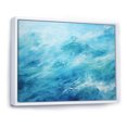 thumbnail image 2 of Designart "Horizon Of Azure Blue Lagoon I" Coastal Waves Floater Framed Canvas Prints, 2 of 5