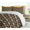 thumbnail image 5 of Ambesonne Vintage Duvet Cover Set, Art Deco Gatsby Squares, 2-Calking, Black Camel and Champagne, 5 of 7
