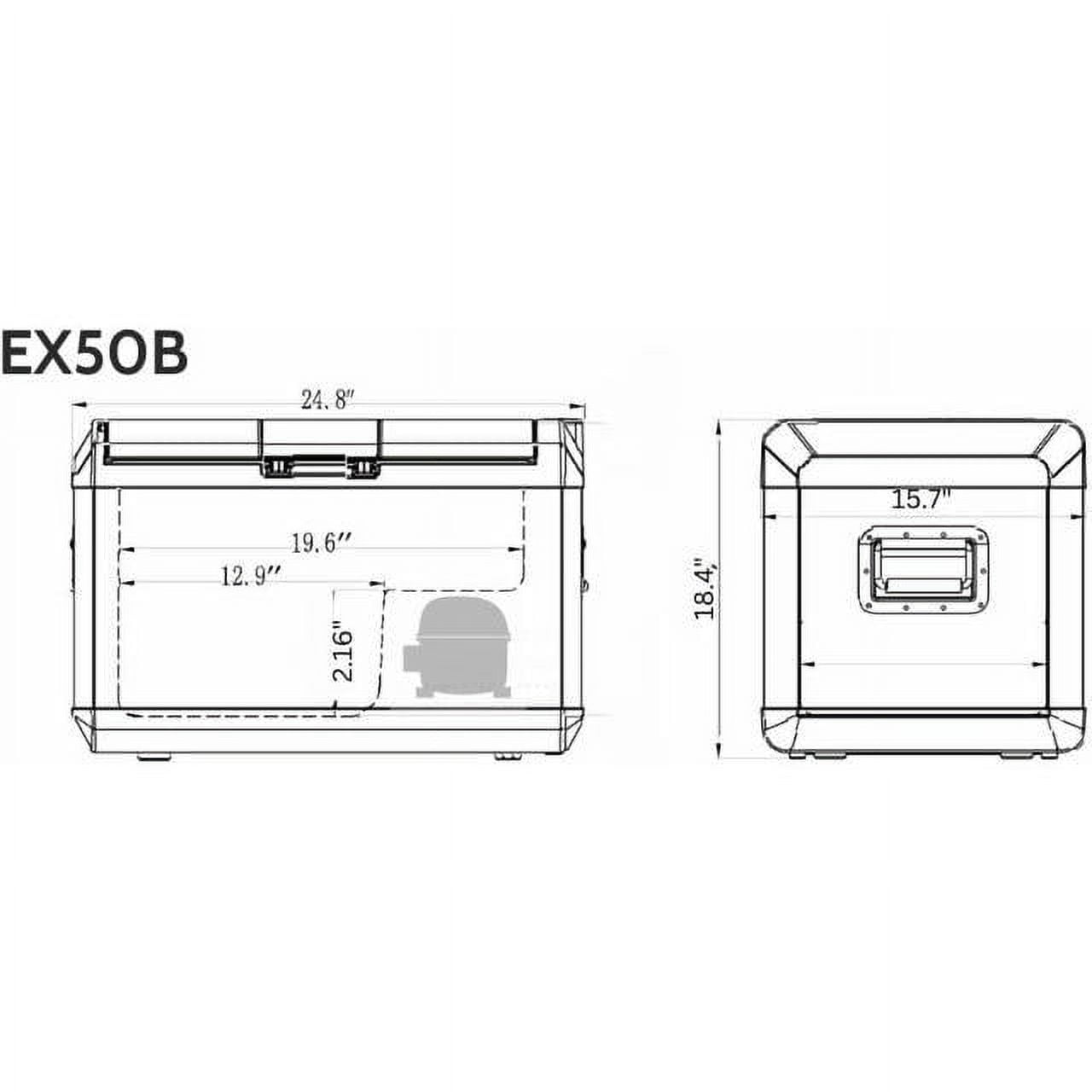 12V Car Fridge 50L 12/24V DC 110-240V AC Portable Freezer Compressor Cooler 0℉-50℉ 3-Year Warranty