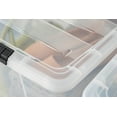 thumbnail image 6 of IRIS USA 72 Quart Stack & Pull™ Box, Clear with Black Buckle, Set of 4, 6 of 6