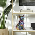 thumbnail image 2 of 7" x 12" Multi Colored Ceramic Bulldog Sculpture with Rainbow Shimmer Finish, by DecMode, 2 of 11