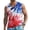 Wine #28, variant on Vamuko 250 Anniversary Usa Shirts Mens Graphic American Flag Patriotic Tanks 4th Of July V Neck Printed Tank Top Independence Day Muscle Tees Wine XL