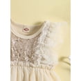 thumbnail image 4 of Newborn Infant Toddler Baby Girl Romper Princess Lace Tulle Sequnis Jumpsuit Playsuit Birthday Party Clothes, 4 of 8
