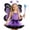 Z-Purple381, variant on SonxaHe Little Girl Outfits Role Play Short Sleeve Shirt Tutu Skirt Kids Stage Performance Party Outfit Set,4-Piece Blue,Size 4-12 Y