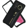 thumbnail image 4 of Samsung Galaxy A53 5G Phone Case for Women with Card Holder,Samsung A53 Case Wallet Crossbody Lanyard with Strap,Credit Card Slots Kickstand Case with Ring Holder,6.5 Inch,Black, 4 of 15
