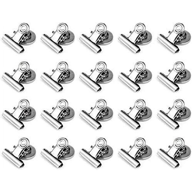 y Refrigerator Magnet Clips 20 Piece Magnetic Hook Clips Photo Fridge Magnets for House & Office Use Silver Silver