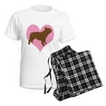 thumbnail image 4 of CafePress - French Bulldog & Heart Women's Light Pajamas - Women's Short Sleeve Print T-Shirt and Pants Light Cotton Pajama Set, 4 of 7