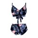 thumbnail image 4 of Traje de baño de dos piezas para mujer, sexy, de pecho alto, con contraste, camisola dividida Fridja  nalpqowj58942, 4 of 4