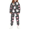 thumbnail image 3 of YOUYEDIAN Halloween Hoodies for Teen Girls Funny 2 Piece Sweatsuit Fall Winter Cute Long Sleeve Hooded Hoodies Fashion Fleece Sweatpants (Dark Gray, 9-10 Years), 3 of 5