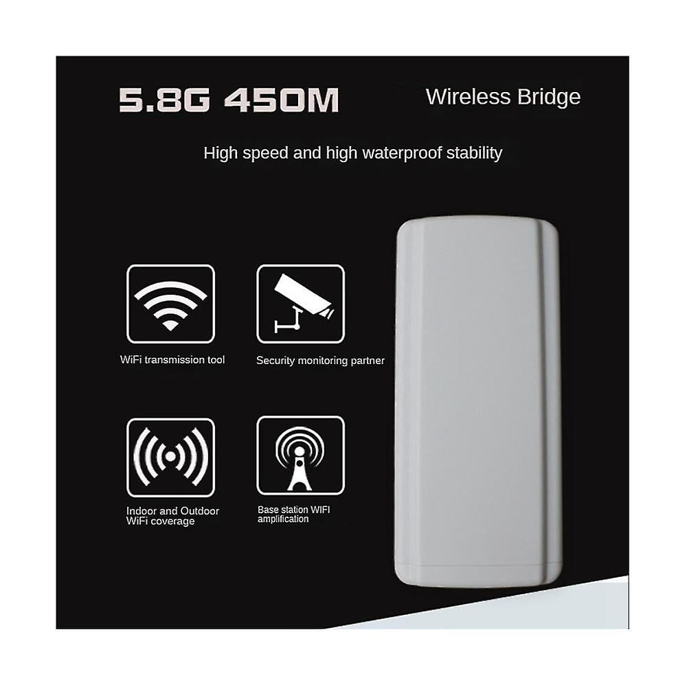 2pcs Wireless Wifi Bridge Outdoor Cpe Router Wifi 5.8ghz 450mbps Repetidor Wifi Extender 2 3km Long Walmart