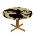 thumbnail image 3 of HAOXIT Round Tablecloth,Halloween Witch Hands Orange Decorative Polyester Table cloths,Waterproof Table Cover for Home,Holiday,Party,Indoor and Outdoor 31-35, 3 of 8