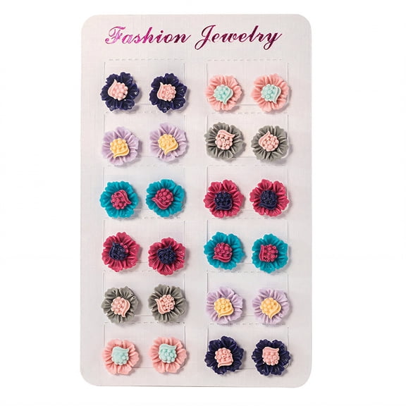 DESIGNICE 24Pcs Stud Earrings for Women, Soft Contact Stud Earrings for Women Hypoallergenic, Lean Structure Earring Studs for Women Flat Back Stud Earrings, Style1