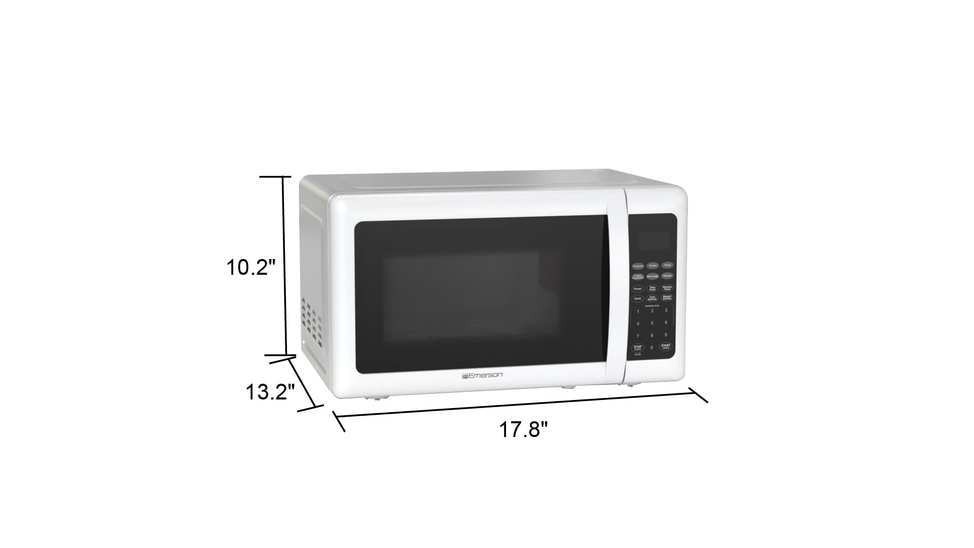 Emerson 0.7 Cu. Ft. 700 Watt, White Microwave Oven with Touch Control, MW7302W
