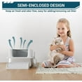 thumbnail image 1 of EastVita 8 Inch Stainless Steel Cat Litter Box, Open Top High Sided, Dark Gray, 1 of 8