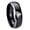 Black 2 Tone Polish Edge, variant on Pester Master Masonic Dome Brushed Finish Blue Tungsten Ring 10MM
