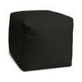 thumbnail image 3 of 17  Cool Jet Black Solid Color Indoor Outdoor Pouf Cover, 3 of 5