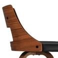 thumbnail image 3 of Simpli Home Dallyn Contemporary Swivel Bar Stool (Set of 2) in Black PU faux leather, 3 of 13
