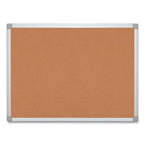 MasterVision CA031790 Earth 36 in. x 24 in. Cork Board - Tan Surface/Satin Aluminum Frame