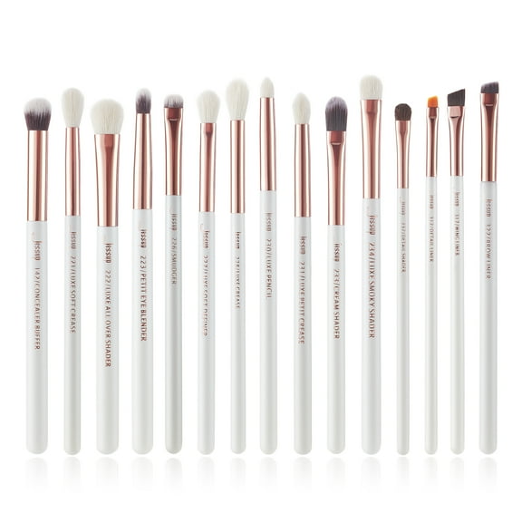 Jessup 15Pcs Eyeshadow Brush Kit Professional White Eye Makeup Brushes T217