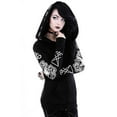 thumbnail image 4 of kayannuo Womens Tops Long Sleeve Shirts Fall Women Loose Gothic Punk Long Sleeve Pockets Hooded Black Cardigan Zipper Jacket Coat Black, 4 of 9