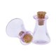 thumbnail image 4 of 10 piezas de collar de botella de deseos de corcho triangular, botella de vidrio, colgante artesanal, marrón, morado, código de modelo 21471, morado, 4 of 5