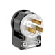 thumbnail image 1 of Enchufe eléctrico Leviton 15A 125V, 2 polos y 3 hilos, negro y blanco, 1 of 3