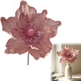 thumbnail image 2 of Torqee Artificial Poinsettia Flowers,Christmas Fake Floral Stems with Velvet Petals,Red Berry Winter Holiday Wedding Home Decor,Pink,12.6x8.7in, 2 of 5