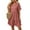 Pink, variant on Sakmal Yellow Spring Dresses for Women 2025 T Shirt Midi Ruffle Dress Flutter Sleeve Elegant Dresses for Women