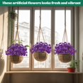 thumbnail image 4 of Kiskick Artificial Plants Simulated Green Plants Simulation Plant Uv Resistant No Fading Low Maintenance 5 Forked Spring Grass Artificial Flowers Garden Home, 4 of 8