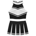 thumbnail image 5 of Doomiva Women's Adult Cheerleading Uniform Mini Pleated Skirt Schoolgirl Role Play Outfits Black S, 5 of 7