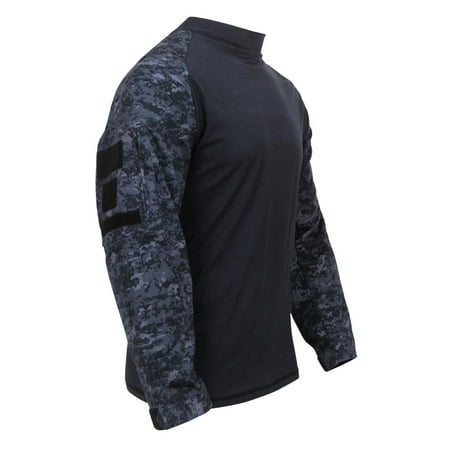 Nyco Ripstop Shirt - Rothco Military Fire Retardant NYCO Combat Shirt, Midnite Digital Camo