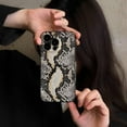 thumbnail image 4 of Snakeskin Print Leather Phone Case Compatible with iPhone 14 Pro,Luxury Stylish Trendy Retro Design Camera Full Protective Slim Classic Girls Women Cover for iPhone 14pro 6.1",White, 4 of 9