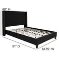 thumbnail image 4 of Flash Furniture Riverdale Full Size Tufted Upholstered Platform Bed in Black Fabric-Color:Black,Material:Fabric, 4 of 6