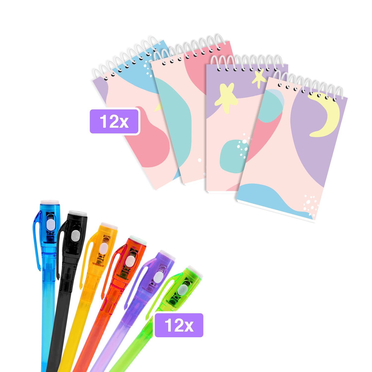  BONNYCO Invisible Ink Pen, Notebook Pack 16 Superhero Party  Favors  Super Hero Party Favors for Kids Goodie Bags Stuffers Pinata  Stuffers Classroom Prizes Return Gifts for Kids Birthday Student Gifts 