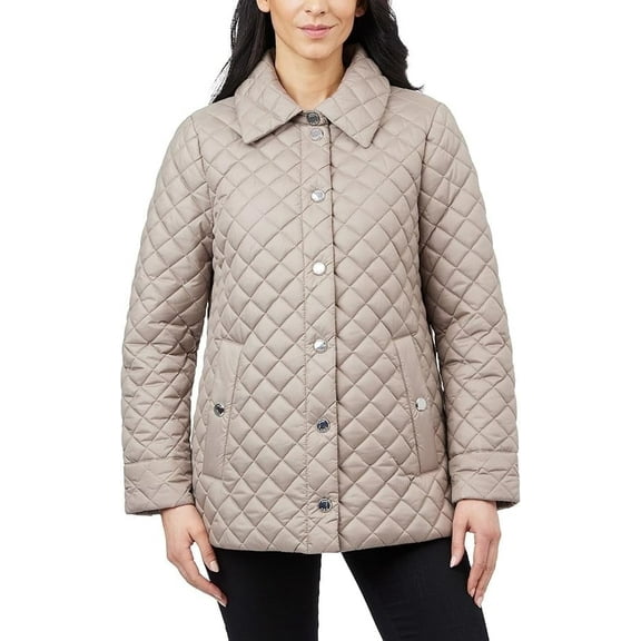 Anne Klein Women’s Quilted Jacket Tan M