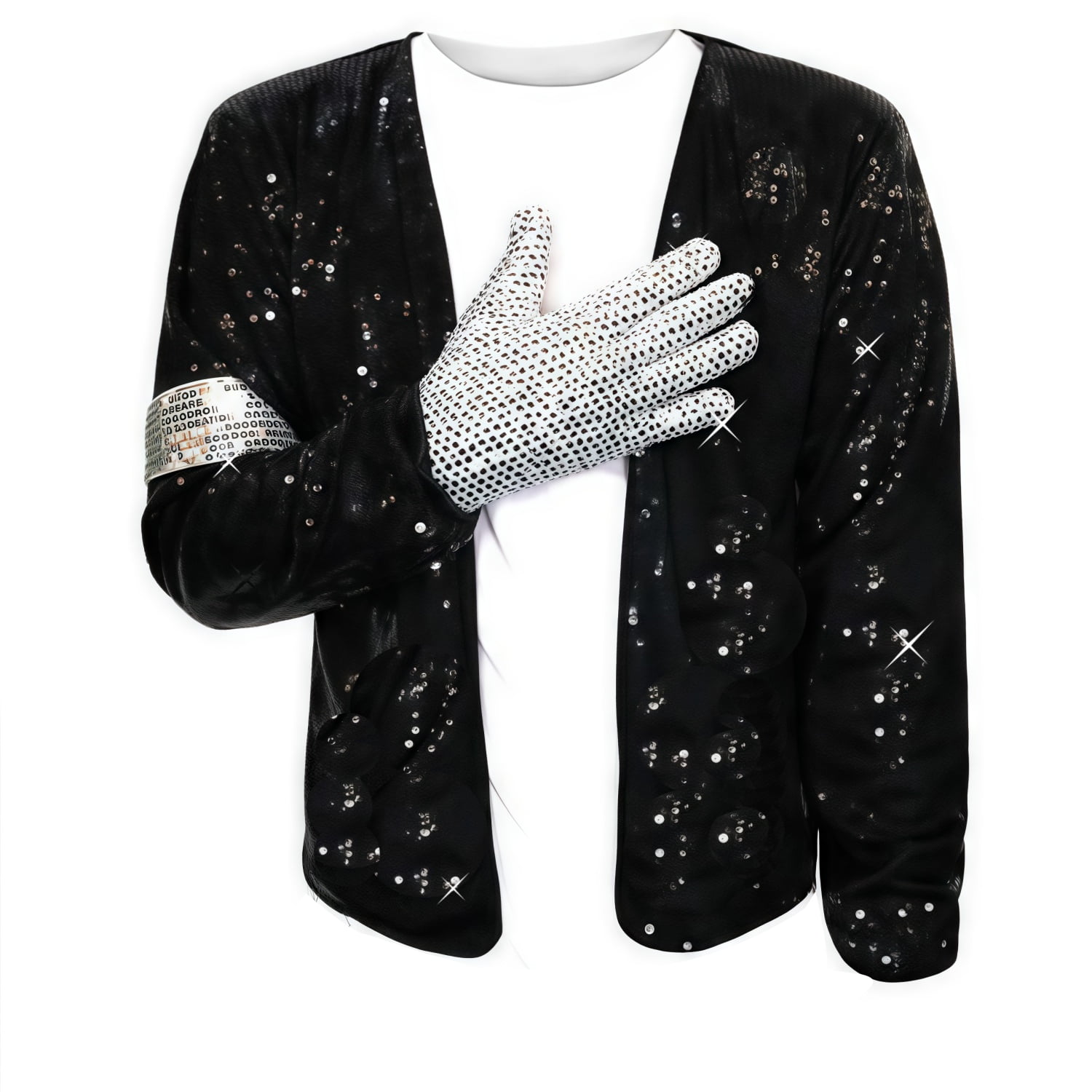 Coplay Role-player Billie Jean Jacket Glove for Show Performance Party Michael's Celebrity Birthday