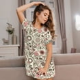 thumbnail image 3 of Lsque Squirrel In The Forest Pattern Nightgowns for Women Sleep Shirts Short Sleeve Nightshirt Pullover Nightdress Soft Sleepwear Relaxed Fit Nightdress, 3 of 6
