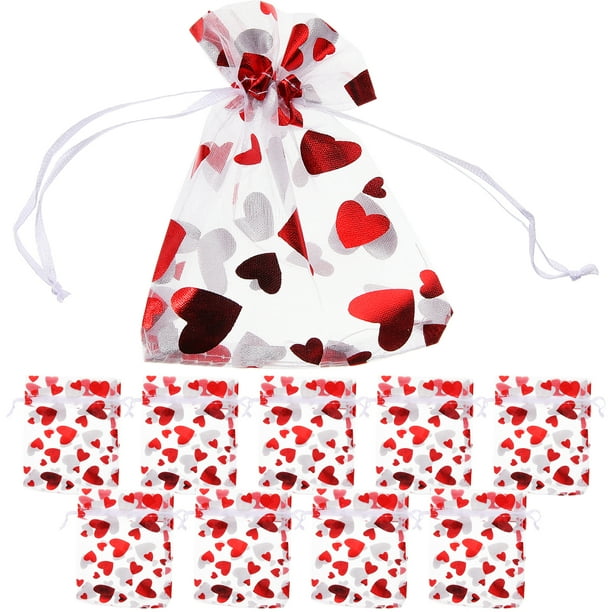 50 bolsas de gasa con cordón, bolsas para joyas, bolsas para regalos de fiesta, bolsas pequeñas de malla.