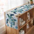 thumbnail image 6 of Blue Teal Coastal 70 Inch Table Runner, Summer Beach Starfish Sea Turtle Farmhouse Dresser Scarf Cotton & Linen Tablerunner for Dining/Kitchen Island/Holiday Party Décor 13" x 70", 6 of 9