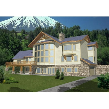 001-3105: Mountain Craftsman 5 Bed 5 Bath Luxury Home Plan 7070 Sq Ft: Full Blueprints with License to Build by Home Plan Marketplace – Lesuto