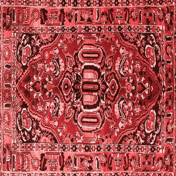 Ahgly Company Indoor Square Persian Red Traditional Area Rugs, 5' Square
